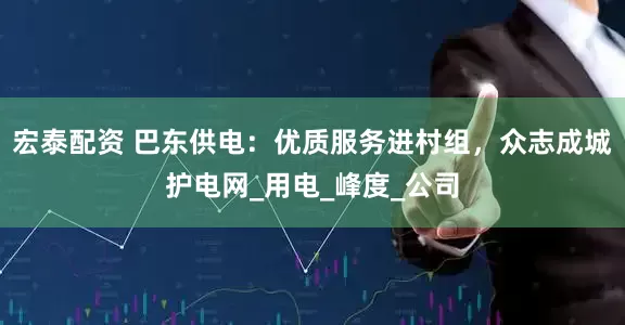 宏泰配资 巴东供电：优质服务进村组，众志成城护电网_用电_峰度_公司